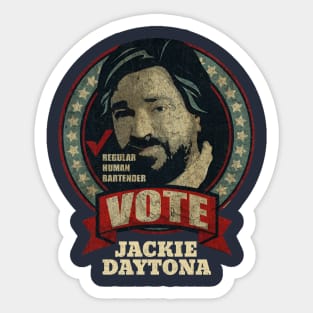 Vote Jackie Daytona - White Sticker